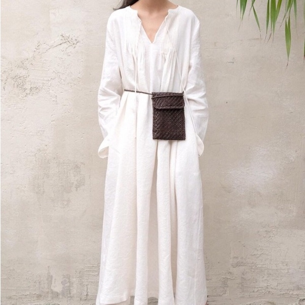 Linen Pintuck Dress— Open house projects